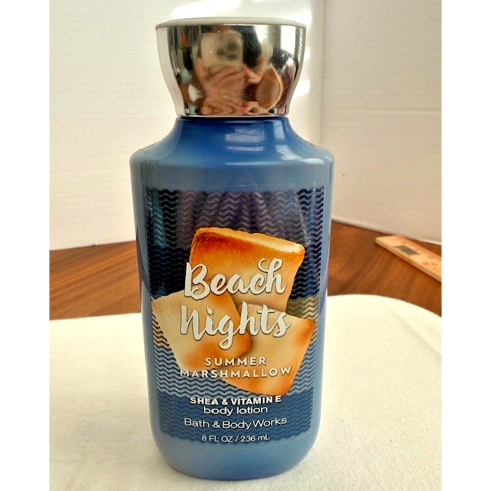 Discontinued Bath & Body Works BEACH NIGHTS SUMMER MARSHMALLOW Body Lotion 8oz